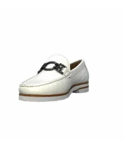 Ivoire0236a Ivoire 50686 Gravanni Cuir Blanc*Femme Mocassins