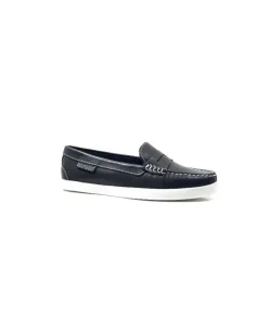 Ivoire0236a Ivoire 3456 Havana Cuir Bleu*Femme Mocassins