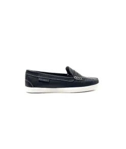 Ivoire0236a Ivoire 3456 Havana Cuir Bleu*Femme Mocassins