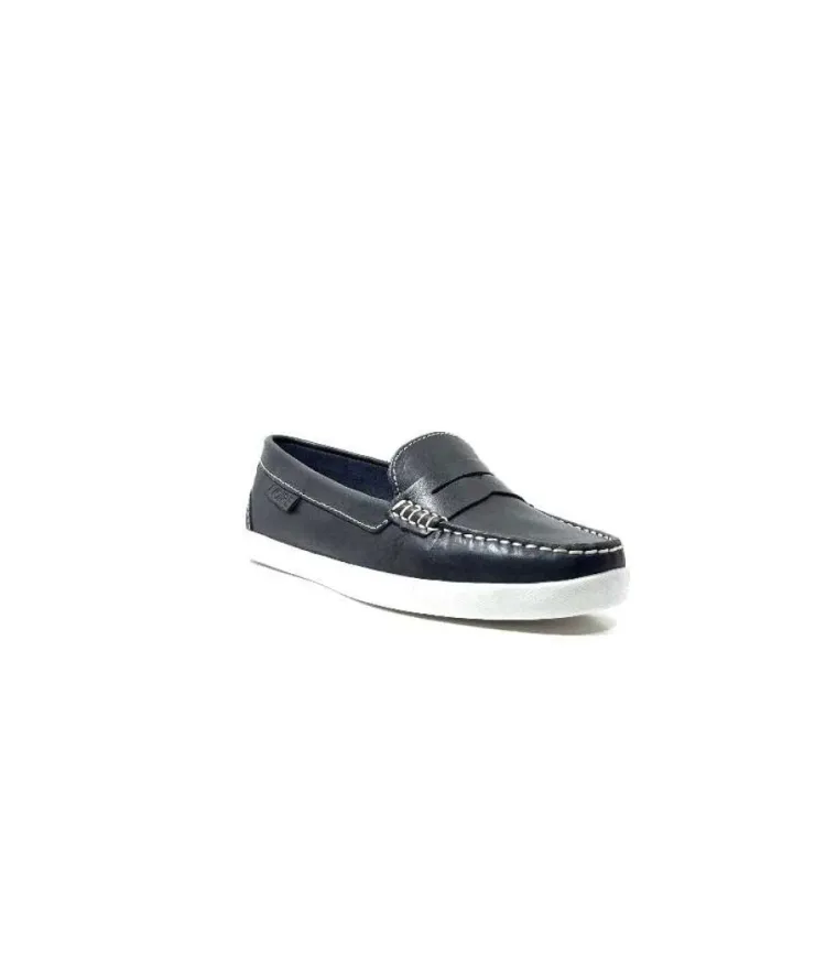 Ivoire0236a Ivoire 3456 Havana Cuir Bleu*Femme Mocassins