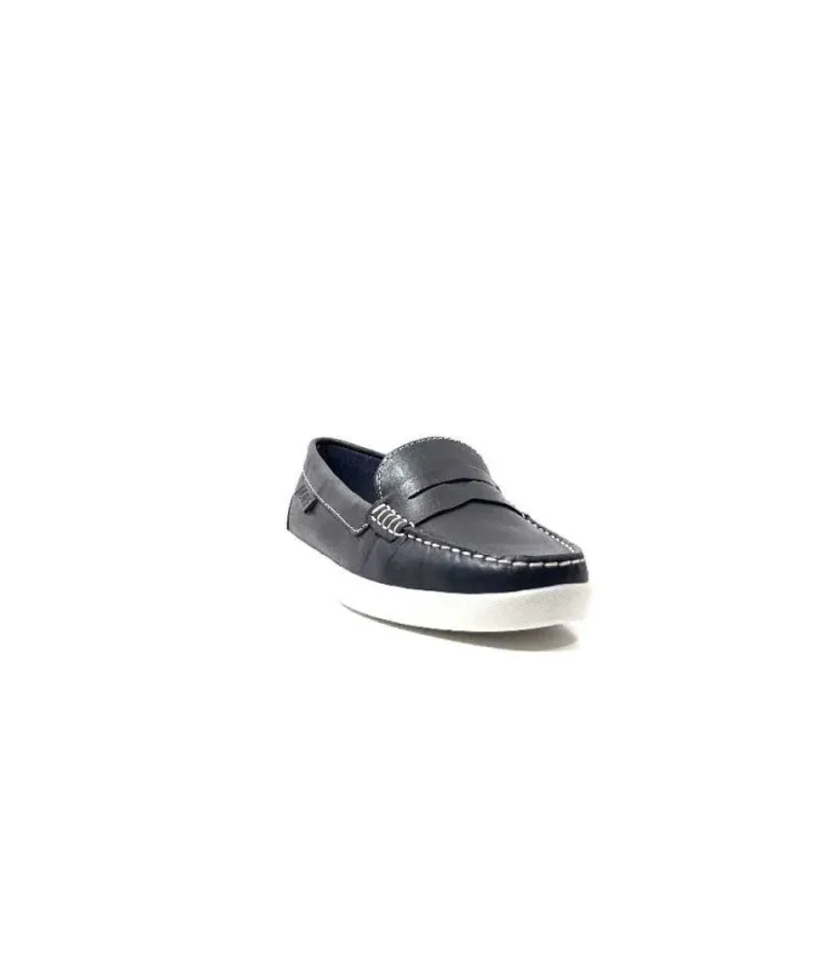 Ivoire0236a Ivoire 3456 Havana Cuir Bleu*Femme Mocassins