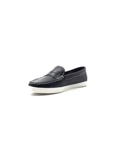 Ivoire0236a Ivoire 3456 Havana Cuir Bleu*Femme Mocassins