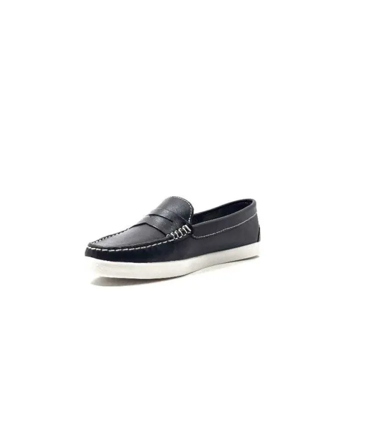 Ivoire0236a Ivoire 3456 Havana Cuir Bleu*Femme Mocassins