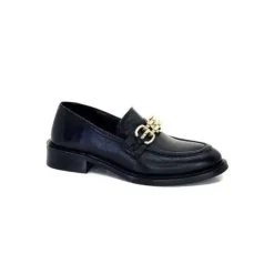 cashka / fatih ustundag Ivoire 3291 Ilay Cuir Noir*Femme Mocassins