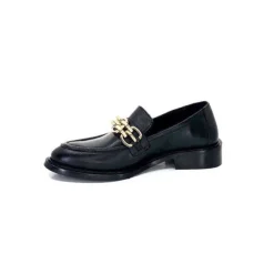 cashka / fatih ustundag Ivoire 3291 Ilay Cuir Noir*Femme Mocassins