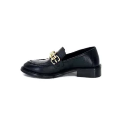 cashka / fatih ustundag Ivoire 3291 Ilay Cuir Noir*Femme Mocassins