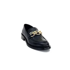 cashka / fatih ustundag Ivoire 3291 Ilay Cuir Noir*Femme Mocassins