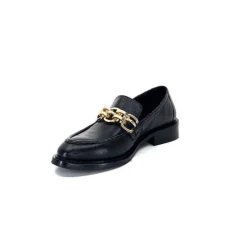 cashka / fatih ustundag Ivoire 3291 Ilay Cuir Noir*Femme Mocassins