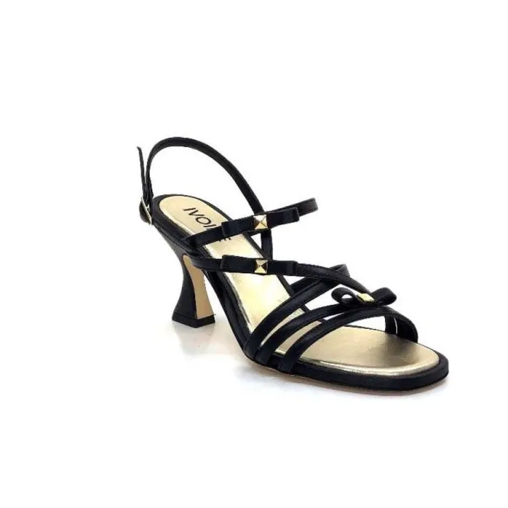 Ivoire0551 Ivoire 2147 Lia Cuir Noir*Femme Sandales