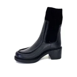 cashka / fatih ustundag Ivoire 6131 Livv Cuir Noir*Femme Bottines