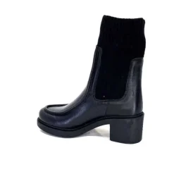 cashka / fatih ustundag Ivoire 6131 Livv Cuir Noir*Femme Bottines