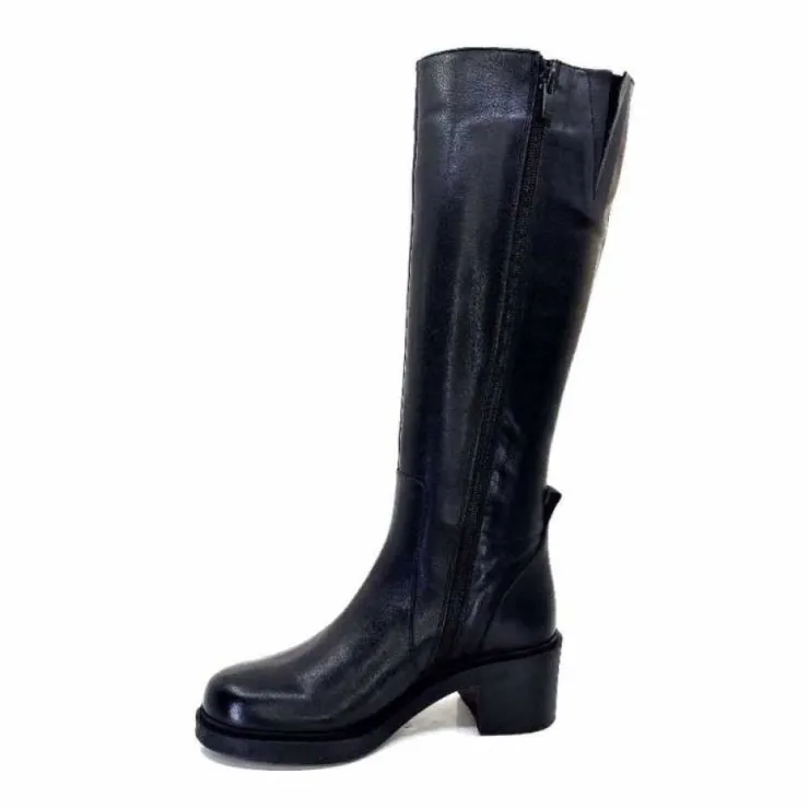 cashka / fatih ustundag Ivoire 5282 Livv Cuir Noir*Femme Bottes