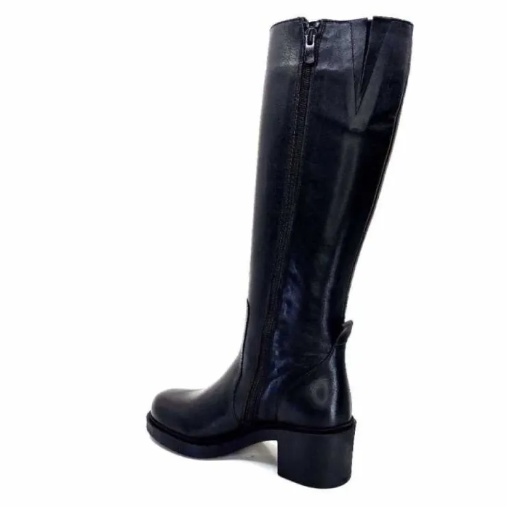 cashka / fatih ustundag Ivoire 5282 Livv Cuir Noir*Femme Bottes