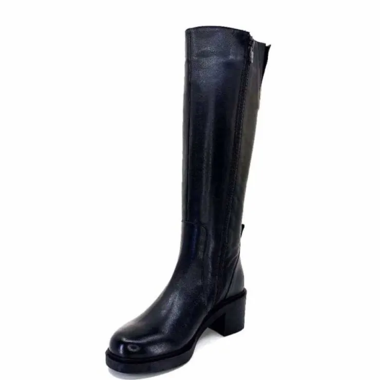 cashka / fatih ustundag Ivoire 5282 Livv Cuir Noir*Femme Bottes