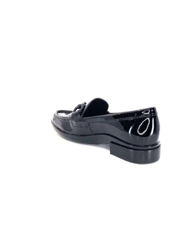 Ivoire0236a Ivoire 63008 Louisana Cuir Vernis Noir*Femme Mocassins