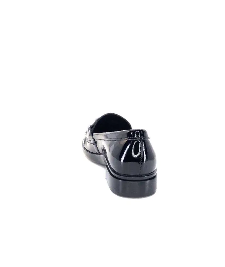 Ivoire0236a Ivoire 63008 Louisana Cuir Vernis Noir*Femme Mocassins