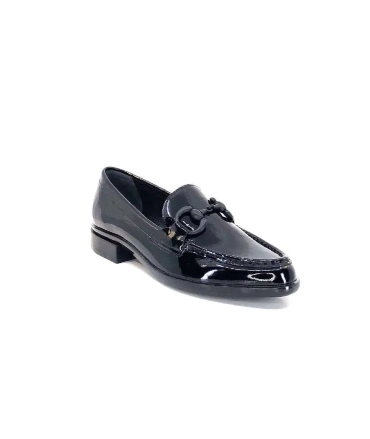 Ivoire0236a Ivoire 63008 Louisana Cuir Vernis Noir*Femme Mocassins
