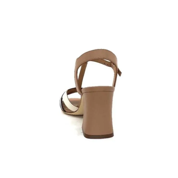 Ivoire0551 Ivoire 2131 Mila Cuir Marron*Femme Sandales