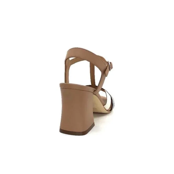 Ivoire0551 Ivoire 2131 Mila Cuir Marron*Femme Sandales