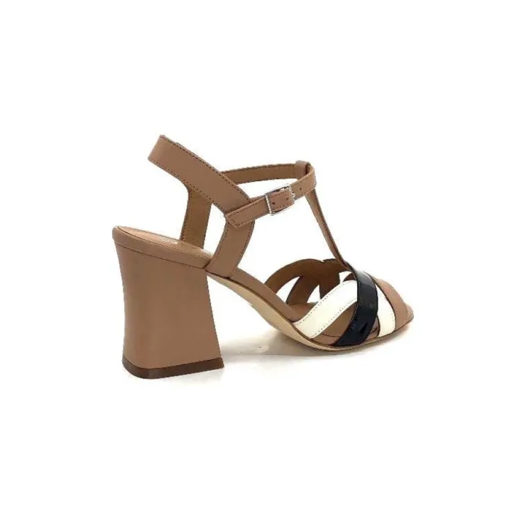 Ivoire0551 Ivoire 2131 Mila Cuir Marron*Femme Sandales