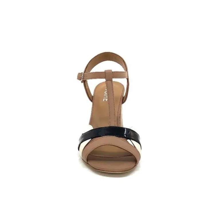 Ivoire0551 Ivoire 2131 Mila Cuir Marron*Femme Sandales