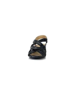 Ivoire0236a Ivoire 269 Pisa 3 Cuir Noir*Femme Sandales