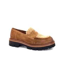 Ivoire0156 Ivoire 3276 Sabbia Montone Daim Marron*Femme Mocassins