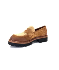 Ivoire0156 Ivoire 3276 Sabbia Montone Daim Marron*Femme Mocassins