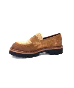 Ivoire0156 Ivoire 3276 Sabbia Montone Daim Marron*Femme Mocassins