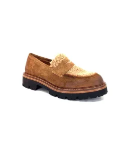 Ivoire0156 Ivoire 3276 Sabbia Montone Daim Marron*Femme Mocassins