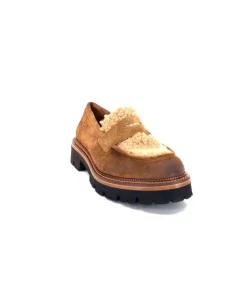 Ivoire0156 Ivoire 3276 Sabbia Montone Daim Marron*Femme Mocassins