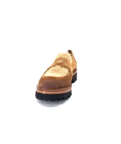 Ivoire0156 Ivoire 3276 Sabbia Montone Daim Marron*Femme Mocassins