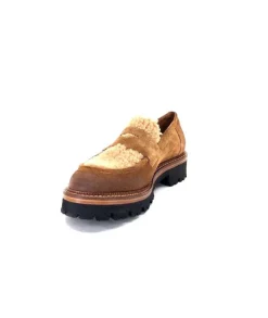 Ivoire0156 Ivoire 3276 Sabbia Montone Daim Marron*Femme Mocassins
