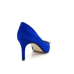 Ivoire0376 Ivoire 2514 Satin Bleu*Femme Escarpins