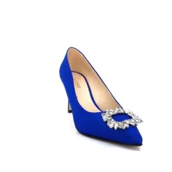 Ivoire0376 Ivoire 2514 Satin Bleu*Femme Escarpins