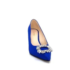 Ivoire0376 Ivoire 2514 Satin Bleu*Femme Escarpins