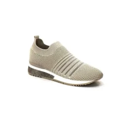 Ivoire0317a Ivoire 210.1377 Textile Beige*Femme Baskets