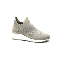 Ivoire0317a Ivoire 201.0893 Textile Beige & Strass*Femme Baskets
