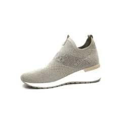 Ivoire0317a Ivoire 201.0893 Textile Beige & Strass*Femme Baskets