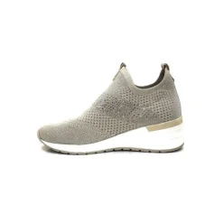 Ivoire0317a Ivoire 201.0893 Textile Beige & Strass*Femme Baskets