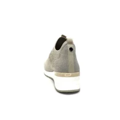 Ivoire0317a Ivoire 201.0893 Textile Beige & Strass*Femme Baskets