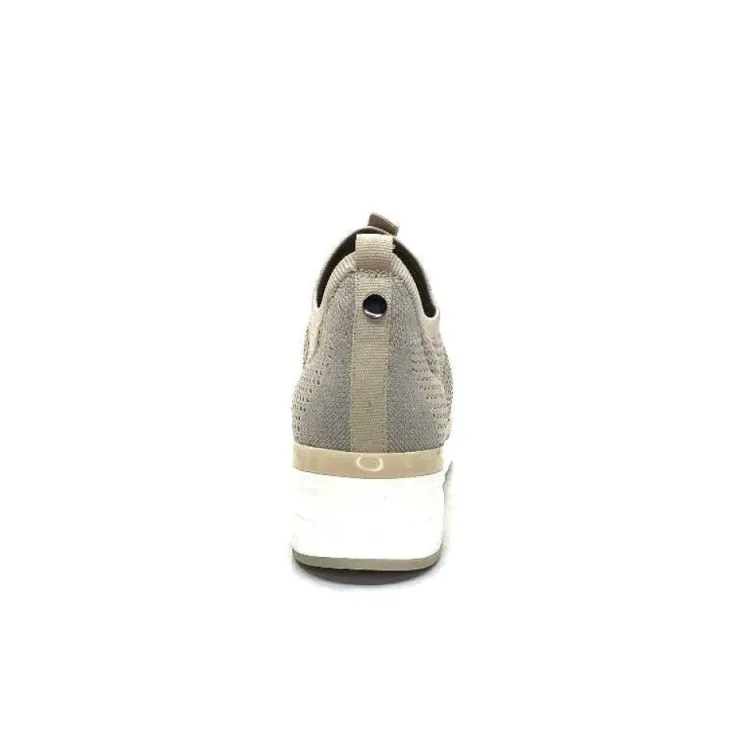 Ivoire0317a Ivoire 201.0893 Textile Beige & Strass*Femme Baskets