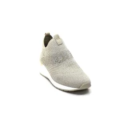 Ivoire0317a Ivoire 201.0893 Textile Beige & Strass*Femme Baskets