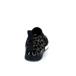 Ivoire0317a Ivoire 2203626 Textile Kaki Noir Leo*Femme Baskets