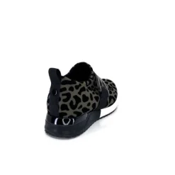 Ivoire0317a Ivoire 2203626 Textile Kaki Noir Leo*Femme Baskets