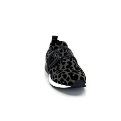 Ivoire0317a Ivoire 2203626 Textile Kaki Noir Leo*Femme Baskets