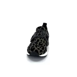 Ivoire0317a Ivoire 2203626 Textile Kaki Noir Leo*Femme Baskets