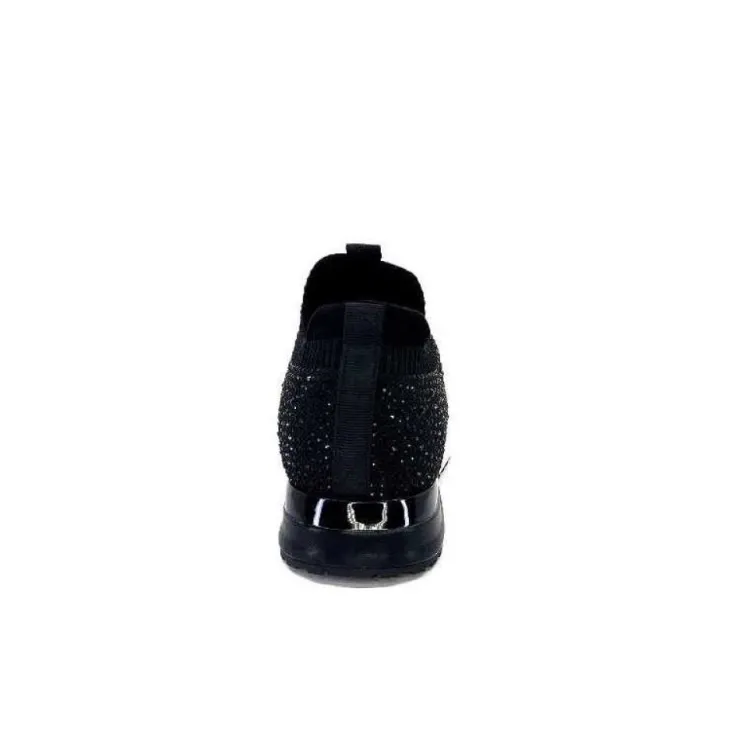 Ivoire0317a Ivoire 2203583-4501 Textile Noir*Femme Baskets
