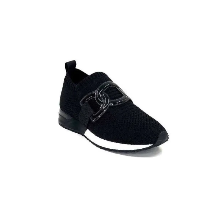 Ivoire0317a Ivoire 2203626 Textile Noir*Femme Baskets