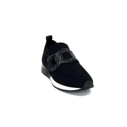 Ivoire0317a Ivoire 2203626 Textile Noir*Femme Baskets